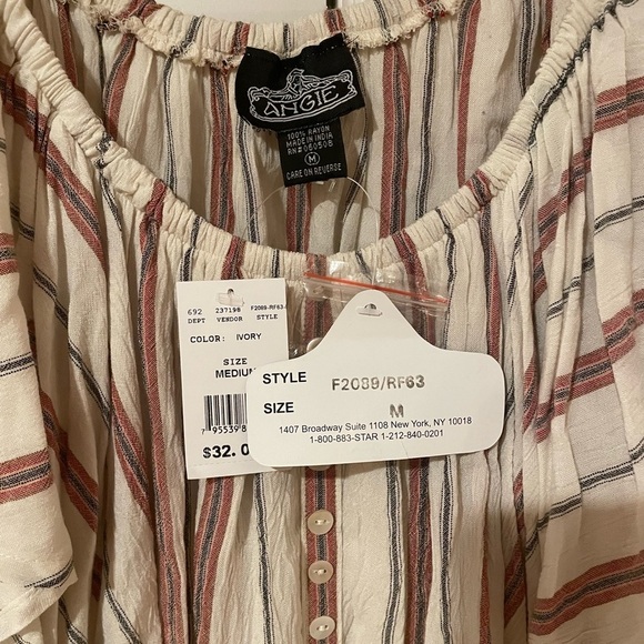 Angie Women’s Striped Crop Top Brand New Size M - Picture 3 of 4